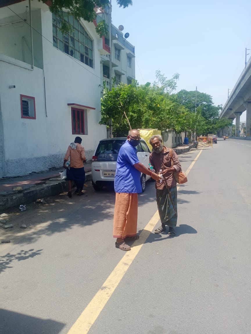 Service to the Needy During Lockdown by BSS & RSS in West Mambalam at Chennai, Tamil Nadu